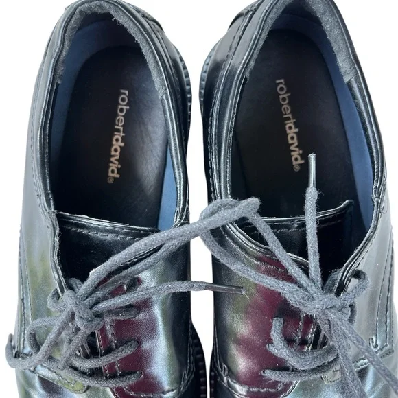 Robert David Classic Black Men's Taylor Dress Shoes Men’s size 10 M - Picture 8 of 10